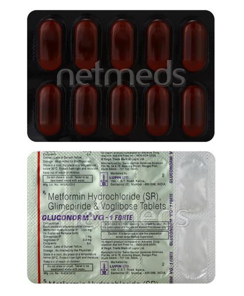 Gluconorm VG 1 Forte Tablet 10'S