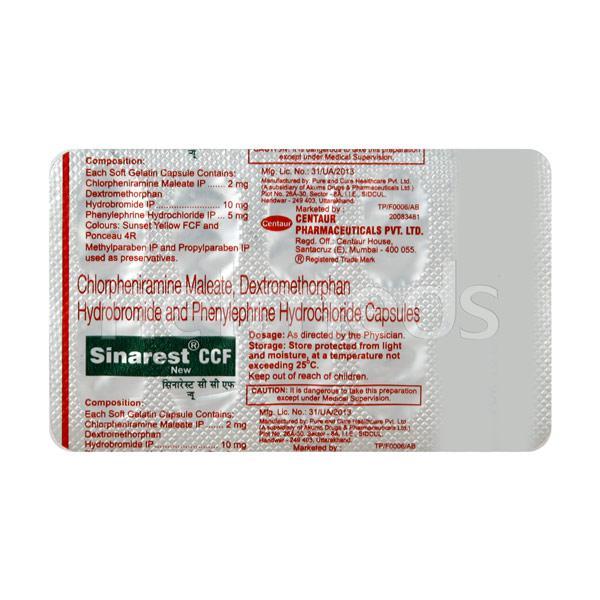 Sinarest Ccf New Capsule 10'S