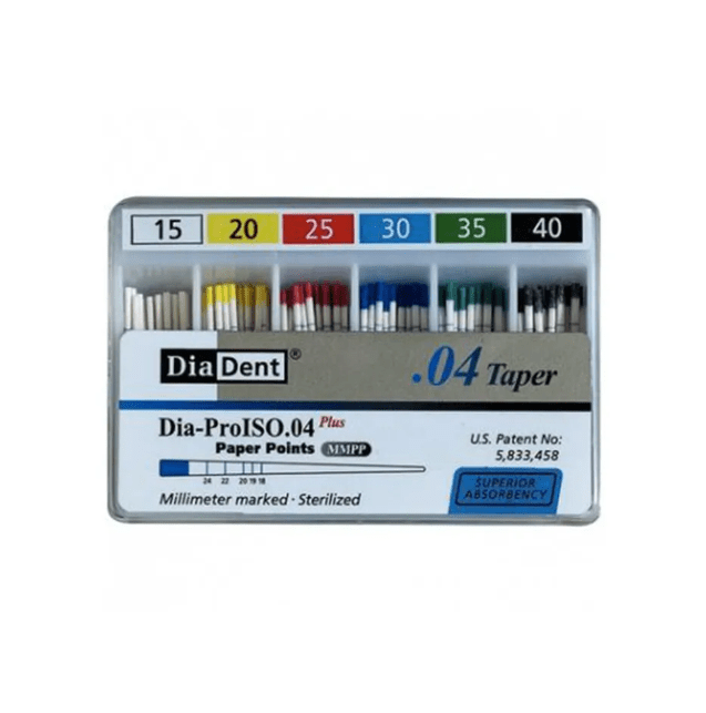 Diadent ISO Color - Coded 2% Paper Points - Global Surgicals