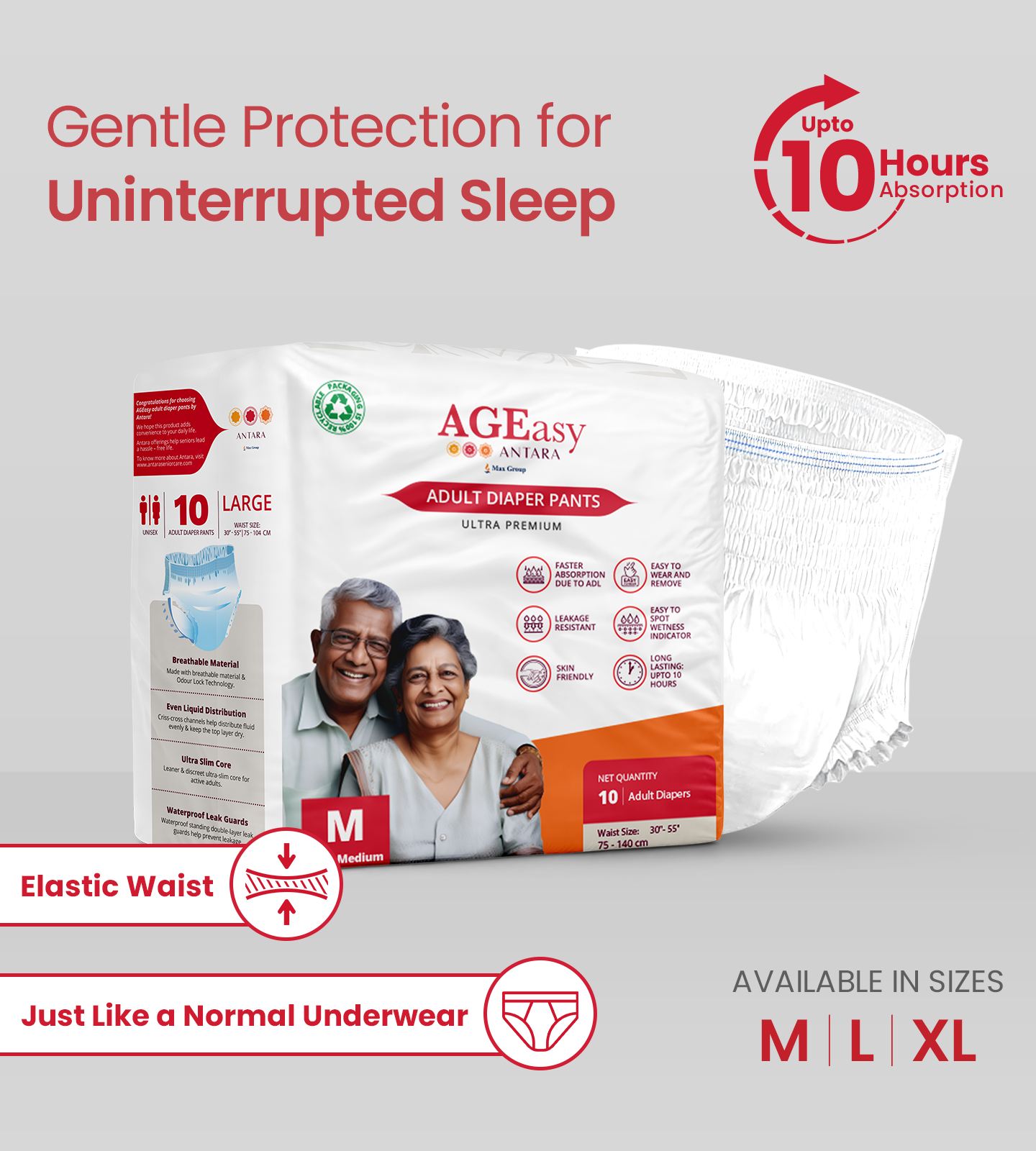 AGEasy Unisex Adult Diaper Pants Style