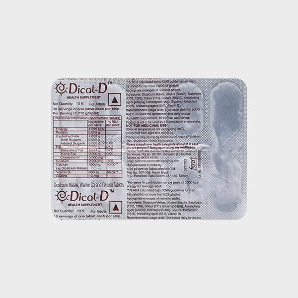 Dical D Tablet 10'S - Global Surgicals