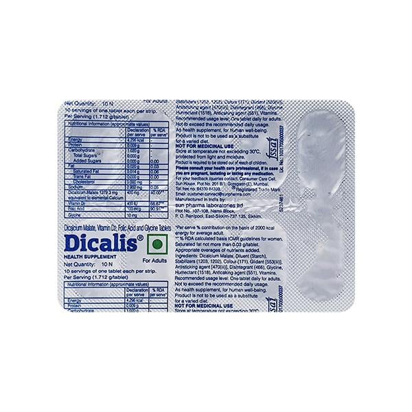 Dicalis Tablet 10'S - Global Surgicals