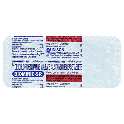 Diominic SR Tablet 10'S - Global Surgicals