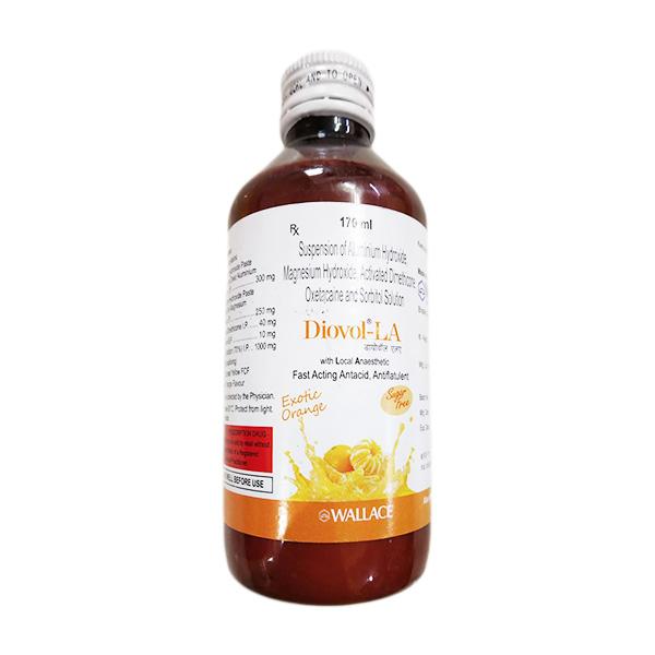 Diovol LA Sugar Free Exotic Orange Flavour Suspension 170ml - Global Surgicals