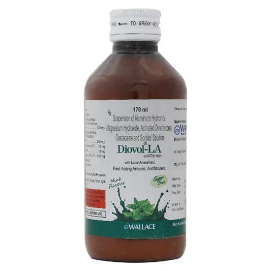 Diovol LA Sugar Free Mint Flavour Suspension 170ml - Global Surgicals