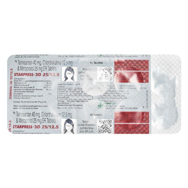 STARPRESS 3D 25/12.5 Tablet 10's