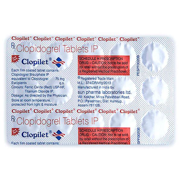 Clopilet 75mg Tablet 15'S