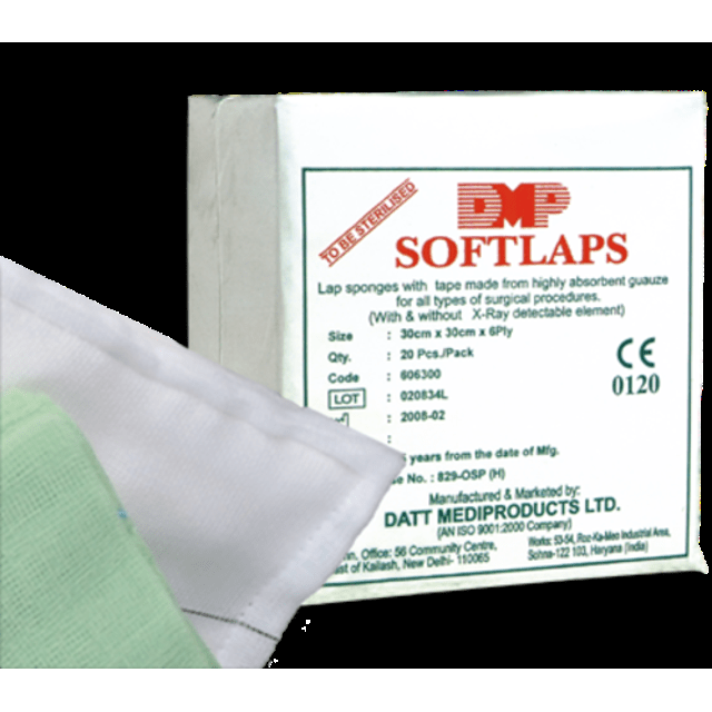DMP Softlaps Non - Sterile Abdominal Sponge - Global Surgicals