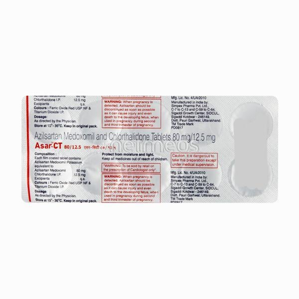 Asar CT 80/12.5mg Tablet 10'S