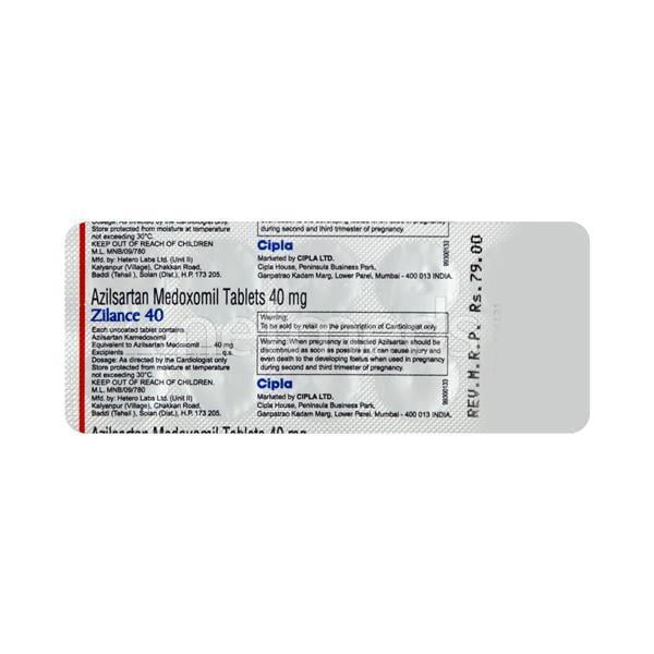 Zilance 40mg Tablet 10'S