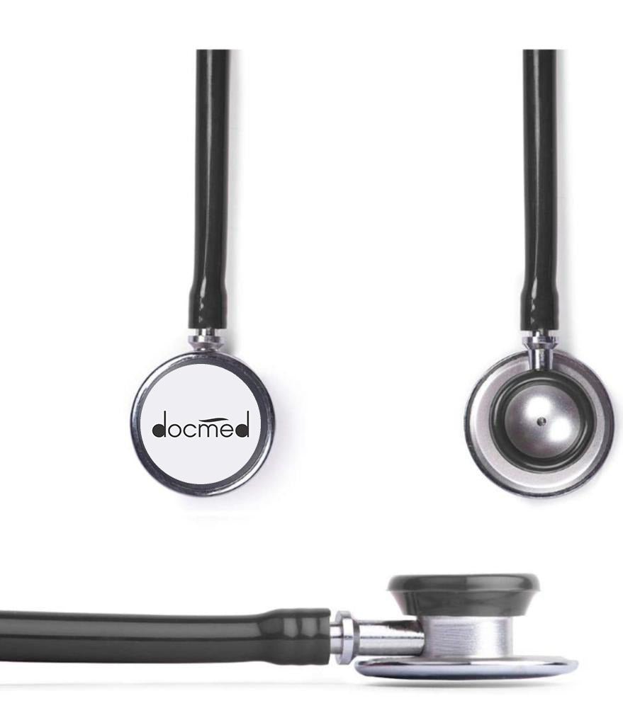 docmed Dual Head Stethoscope Cardiology DM - 18 (Black) - Global Surgicals