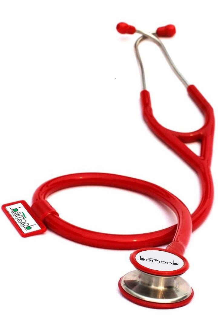 docmed Dual Head Stethoscope Cardiology DM - 18 (Red) - Global Surgicals