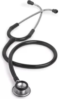 docmed Single Head Aluminum Chest Piece - Neonatal Stethoscope (Black) - Global Surgicals