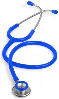 docmed Single Head Aluminum Chest Piece Stethoscope DM - 09 (Blue) - Global Surgicals