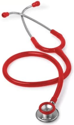 docmed Single Head Aluminum Chest Piece Stethoscope DM - 09 (Red) - Global Surgicals