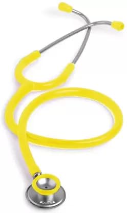 docmed Single Head Aluminum Chest Piece Stethoscope DM - 09 (Yellow) - Global Surgicals