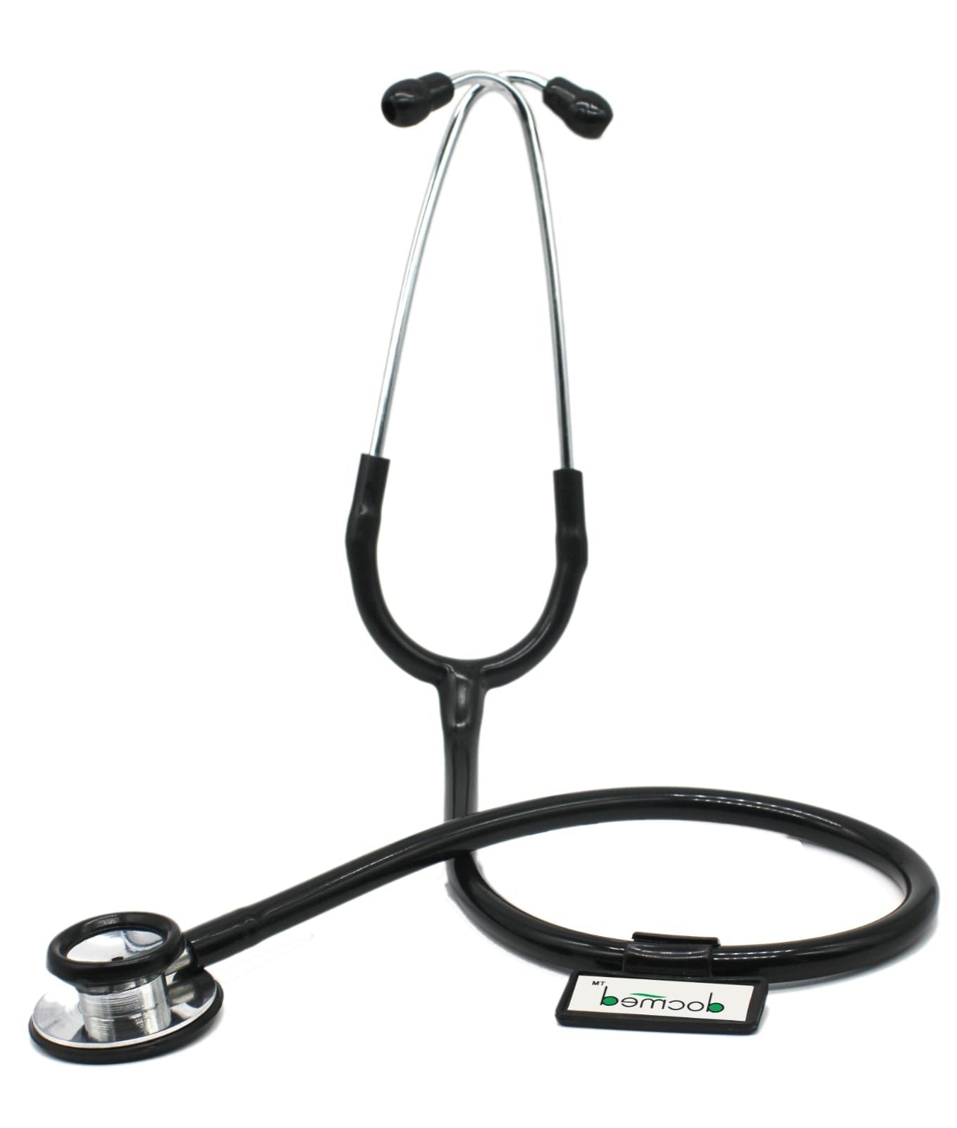 docmed Single Head Stethoscope - DM - 02 (Black) - Global Surgicals