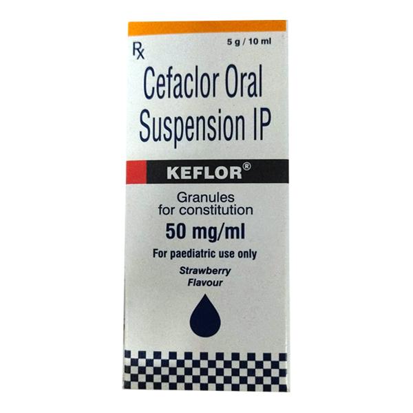 KEFLOR PAEDIATRIC STRAWBERRY FLAVOUR 50 Oral Suspension 10ml