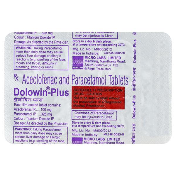 Dolowin Plus Tablet 10'S - Global Surgicals