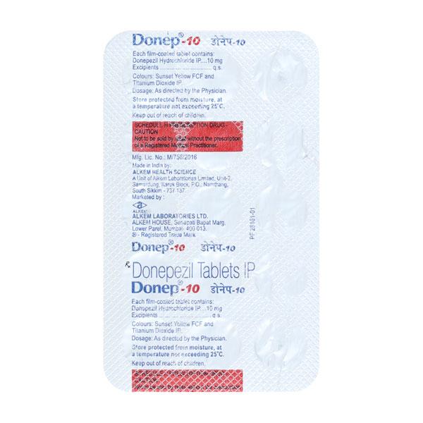 Donep 10mg Tablet 15'S - Global Surgicals