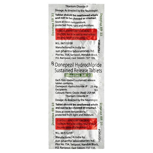 Donetaz SR 23mg Tablet 10'S - Global Surgicals
