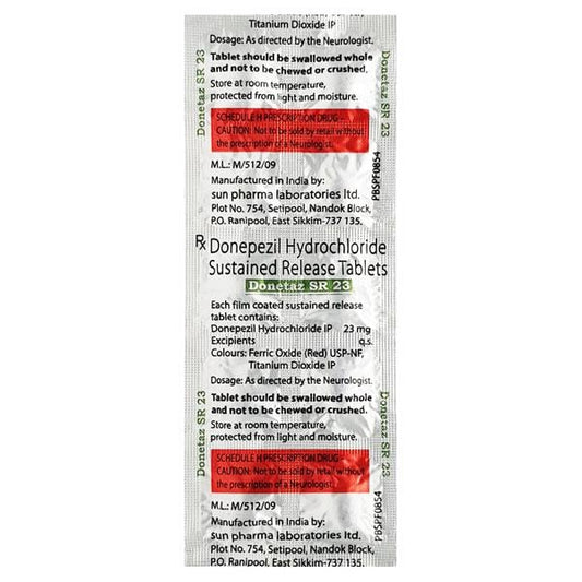 Donetaz SR 23mg Tablet 10'S - Global Surgicals
