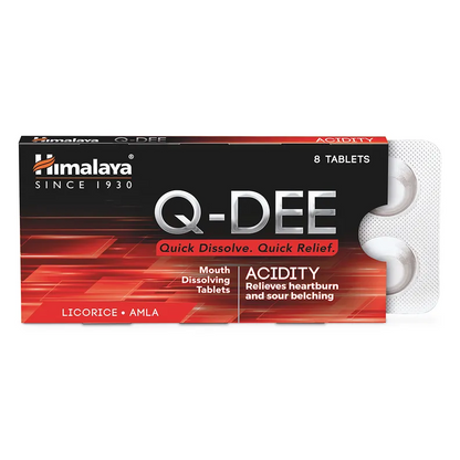Himalaya Q-Dee Acidity Relief, 8 Tablets