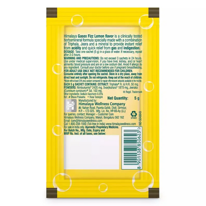 Himalaya Gasex Fizz Lemon Flavour, 5 Sachets