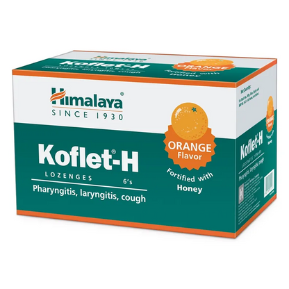 Himalaya Koflet-H Orange Flavour Lozenges, 6 Count