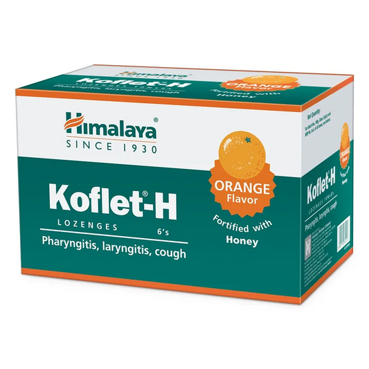 Himalaya Koflet-H Orange Flavour Lozenges, 6 Count