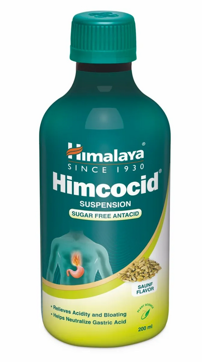 Himalaya Himcocid Sugar Free Antacid Saunf Flavour Suspension, 200 ml