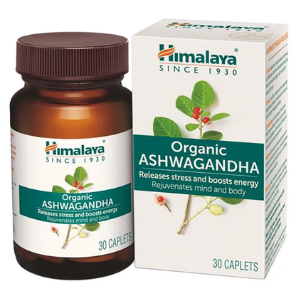 Himalaya Organic Ashwagandha, 60 Caplets |Helps Release Stress | Rejuvenates Mind And Body | General Wellness