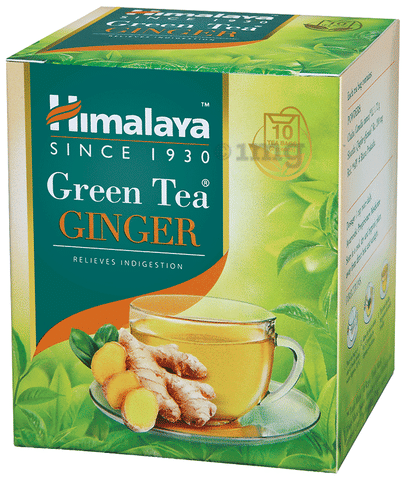 Himalaya Green Tea Ginger, 10 Tea Bags