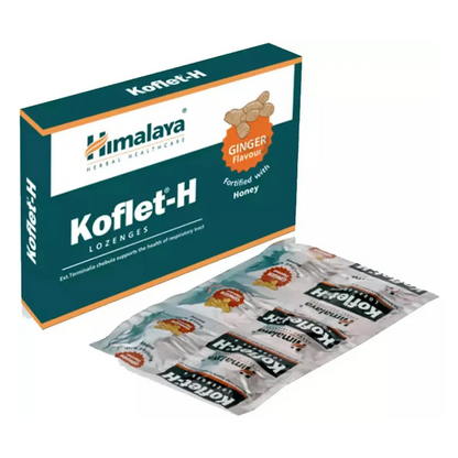 Himalaya Koflet-H Ginger Lozenges, 12 Count
