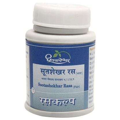 Dhootapapeshwar Sootashekhar Rasa Plain, 100 Tablets