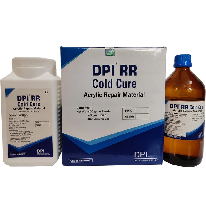 DPI RR Cold Cure 110g Powder Denture Base Resin - Global Surgicals