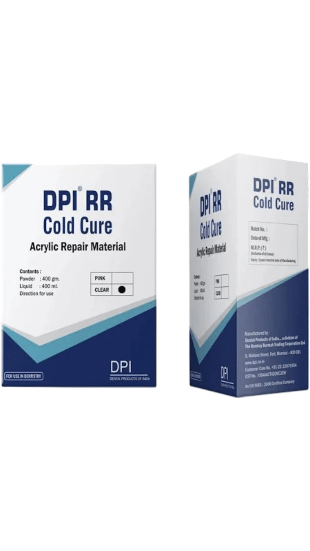 DPI RR Cold Cure Lab Pack Denture Base Resin - Global Surgicals