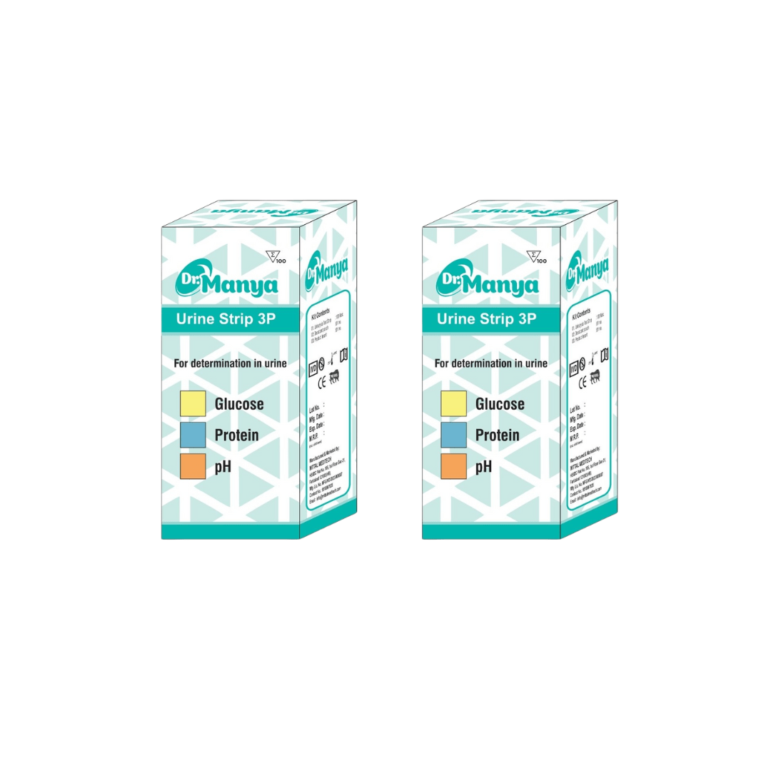Dr.Manya Urine Strips 3 Parameter Glucose,Protein & pH - Global Surgicals