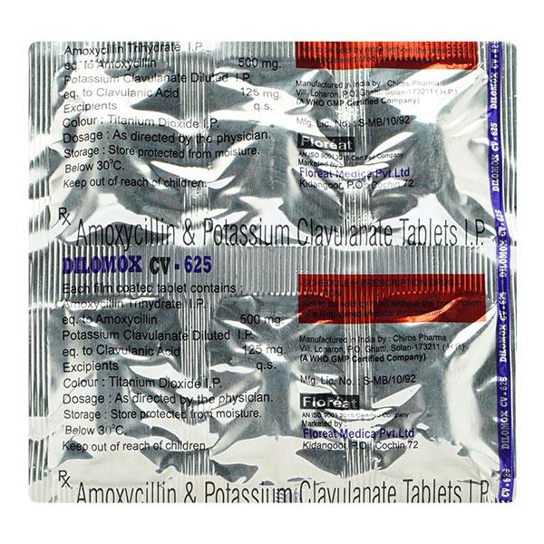 DILOMOX CV 625 Tablet 6's