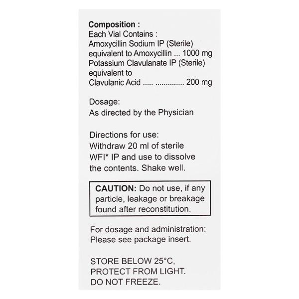 Sensiclav 1000/200mg Injection 1'S