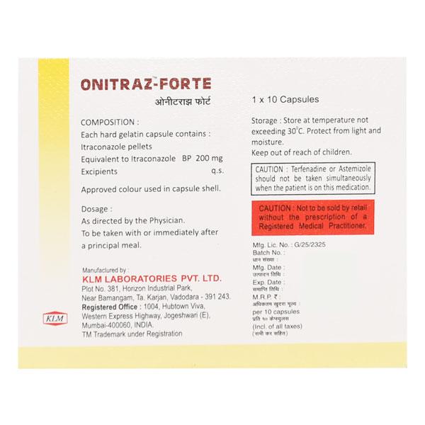 Onitraz Forte Capsule 10'S