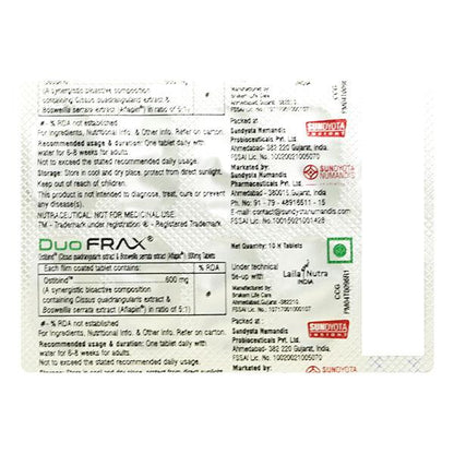 DUOFRAX Tablet 10's - Global Surgicals