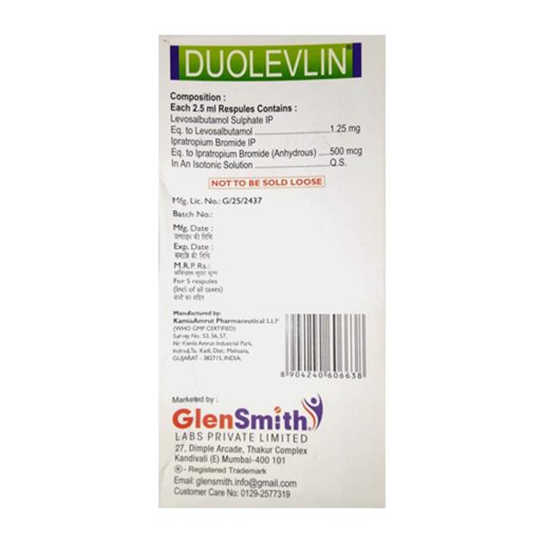 DUOLEVLIN Respules 5X2.5ml - Global Surgicals