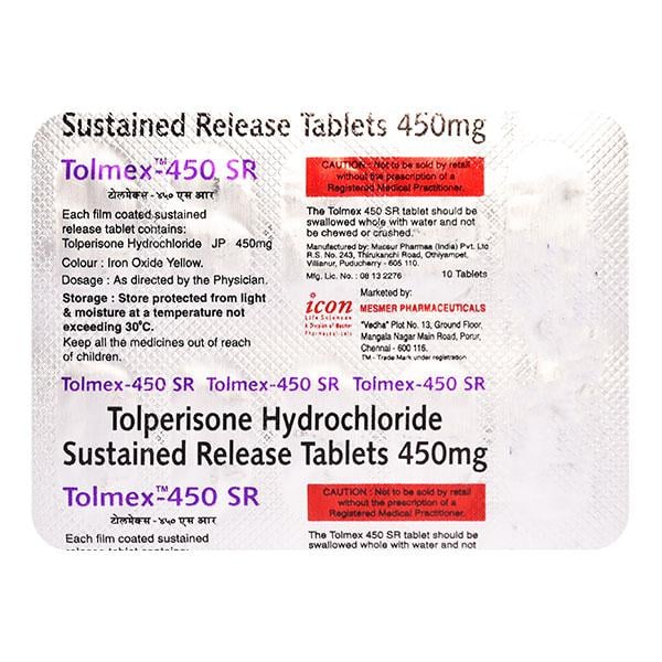 Tolmex SR 450mg Tablet 10'S