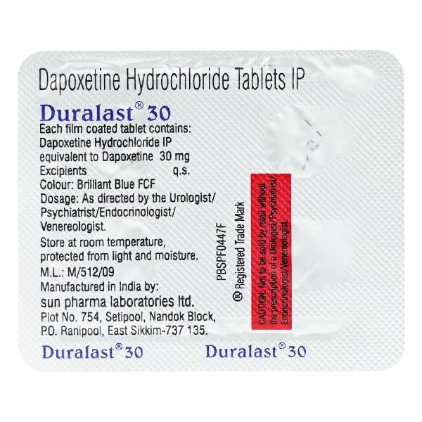 Duralast 30 Tablet 4's - Global Surgicals