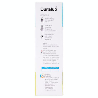 DURALUB Eye Drops 10ml - Global Surgicals