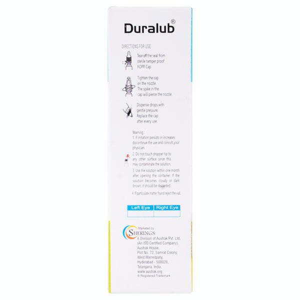 DURALUB Eye Drops 10ml - Global Surgicals