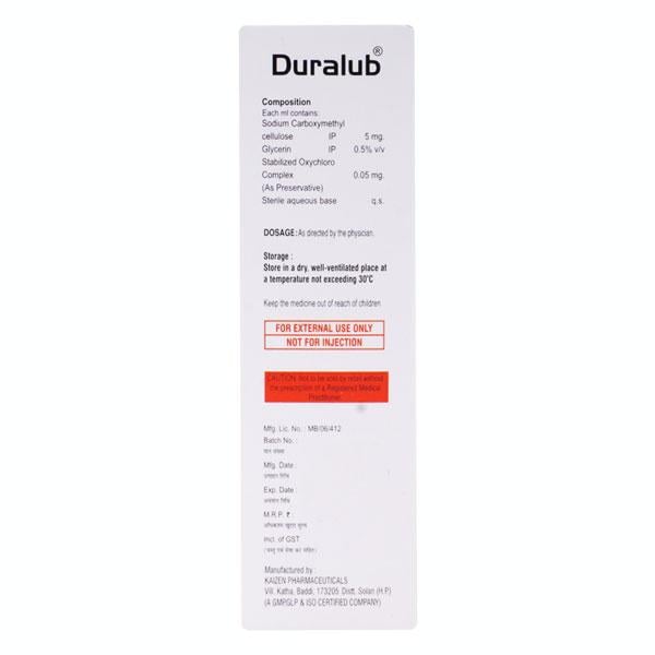 DURALUB Eye Drops 10ml - Global Surgicals