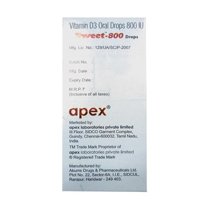 DWEET 800 Drops 15ml - Global Surgicals