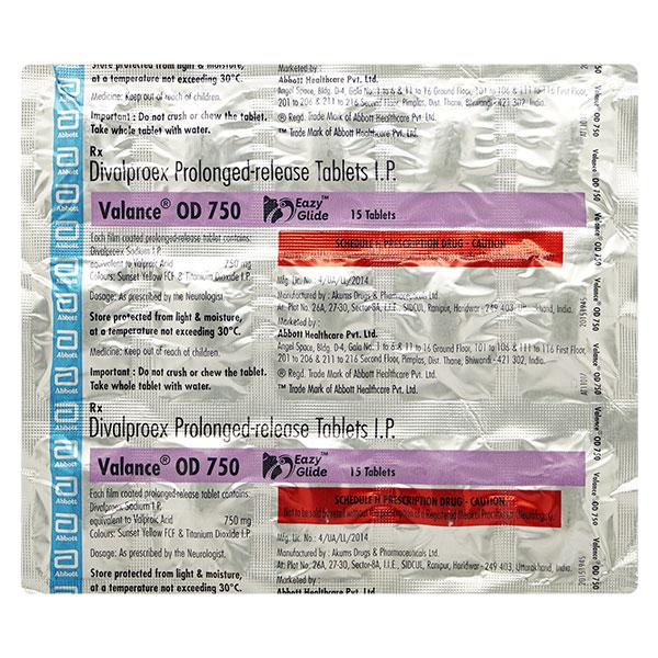 Valance Od 750Mg Tablet 15's